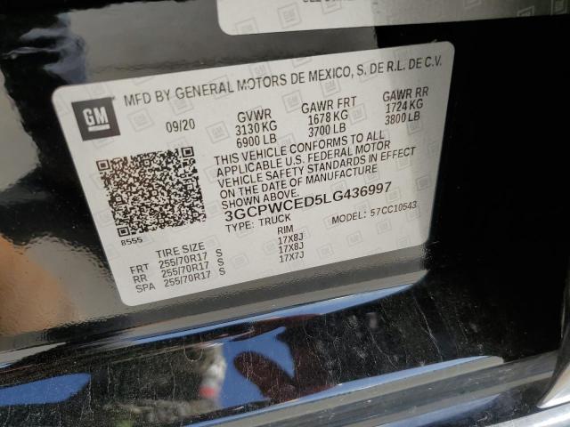 2020 CHEVROLET SILVERADO 3GCPWCED5LG436997