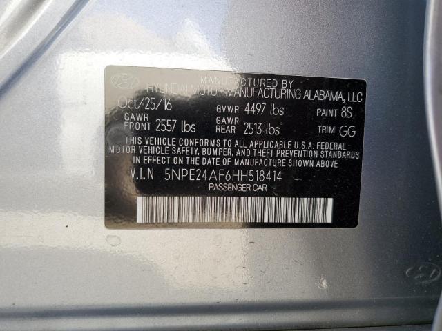 2017 HYUNDAI SONATA SE 5NPE24AF6HH518414