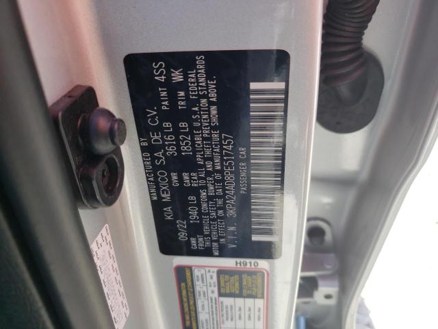 3KPA24AD8PE517457 KIA RIO LX
