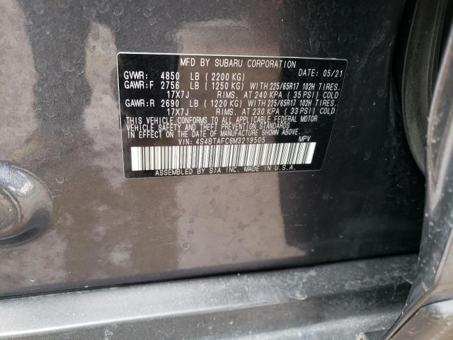 2021 SUBARU OUTBACK PR 4S4BTAFC6M3219505