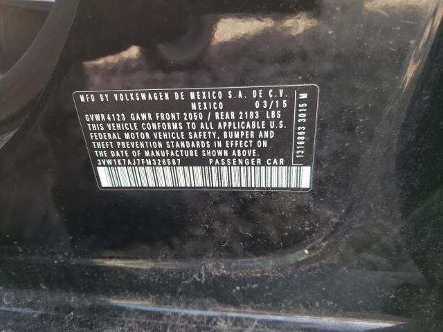 2015 VOLKSWAGEN JETTA BASE 3VW1K7AJ7FM326587