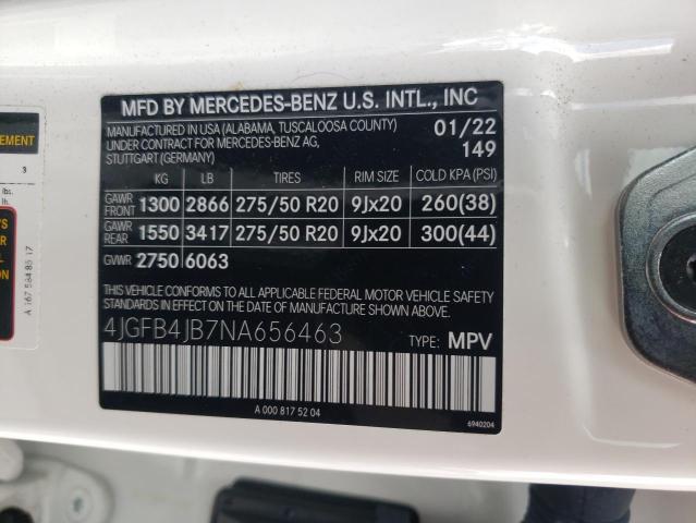 2022 MERCEDES-BENZ GLE 350 4JGFB4JB7NA656463