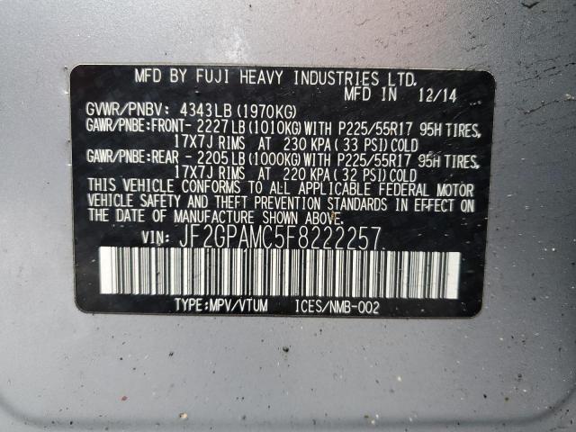 JF2GPAMC5F8222257 Subaru XV