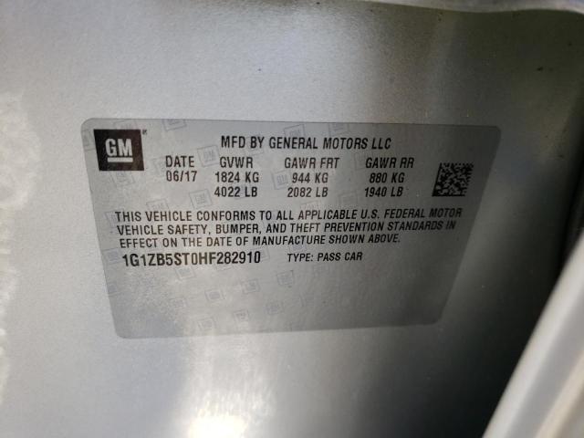 2017 CHEVROLET MALIBU LS 1G1ZB5ST0HF282910