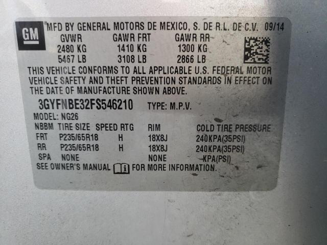 2015 CADILLAC SRX LUXURY - 3GYFNBE32FS546210