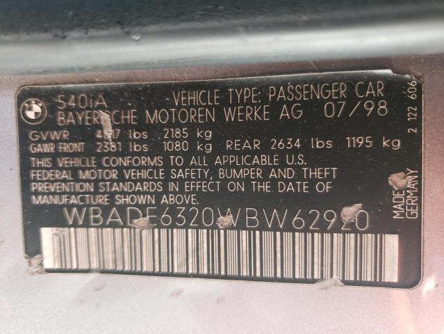 WBADE6320WBW62920 BMW 540 I Automatic