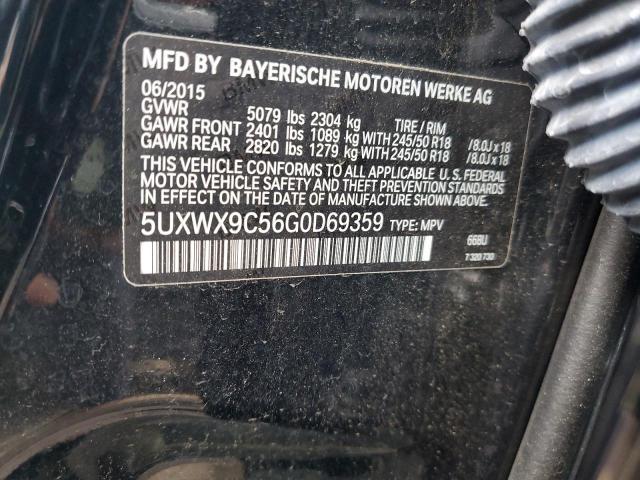 2016 BMW X3 XDRIVE2 5UXWX9C56G0D69359