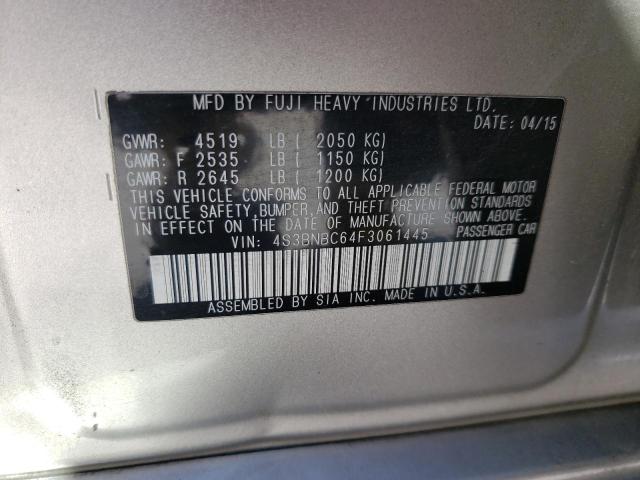 2015 SUBARU LEGACY 2.5 - 4S3BNBC64F3061445