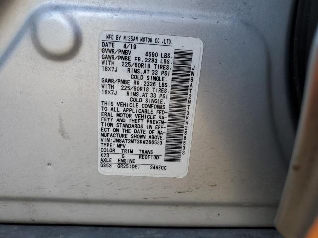 2019 NISSAN ROGUE S JN8AT2MT3KW266533