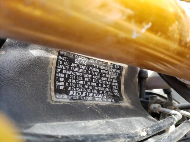 2015 KAWASAKI ZX636 F - JKBZXJF10FA006107