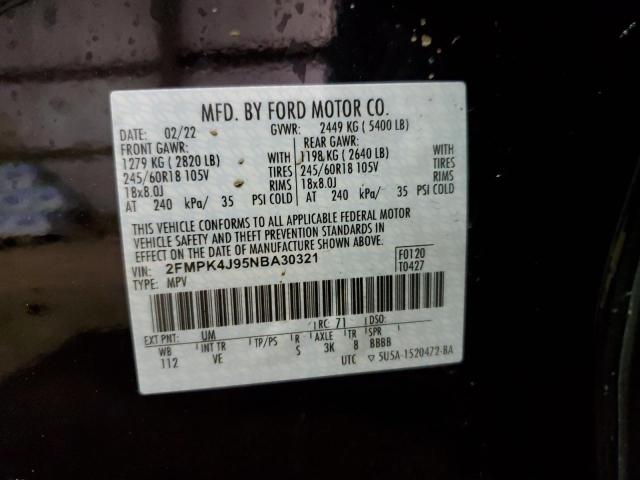 2022 FORD EDGE SEL 2FMPK4J95NBA30321