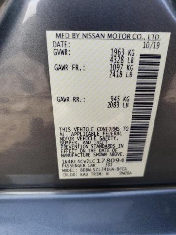 2020 NISSAN ALTIMA SR 1N4BL4CV2LC178094