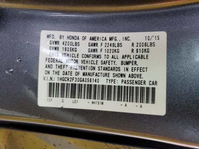 2016 HONDA ACCORD LX 1HGCR2F30GA056140