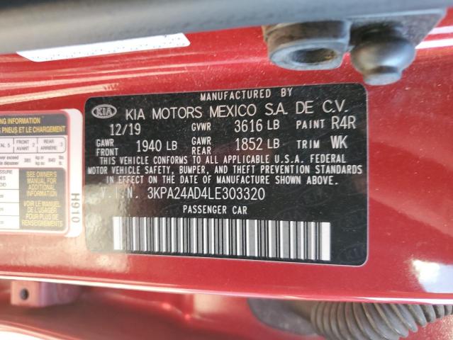 2020 KIA RIO LX 3KPA24AD4LE303320