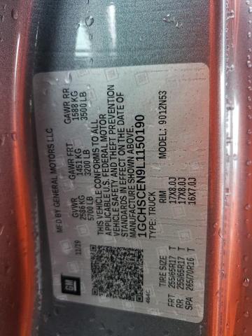 2020 CHEVROLET COLORADO L - 1GCHSCEN9L1150190