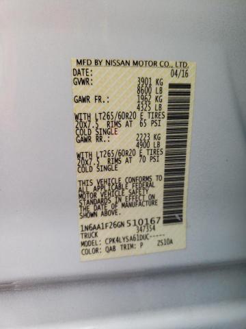 2016 NISSAN TITAN XD S - 1N6AA1F26GN510167