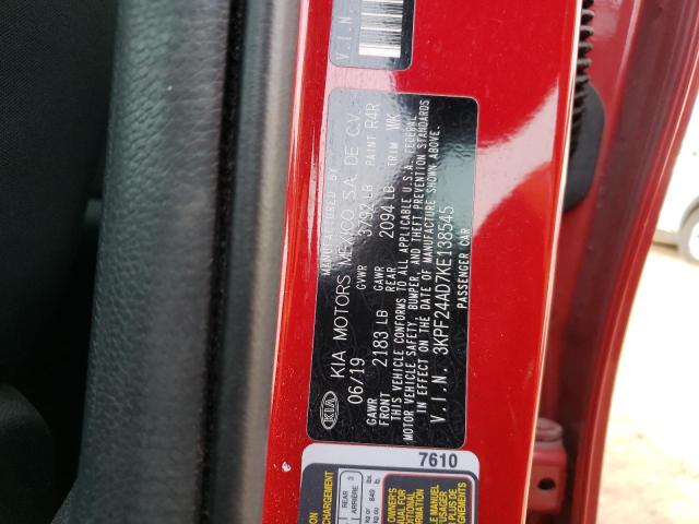 3KPF24AD7KE138545 KIA FORTE FE