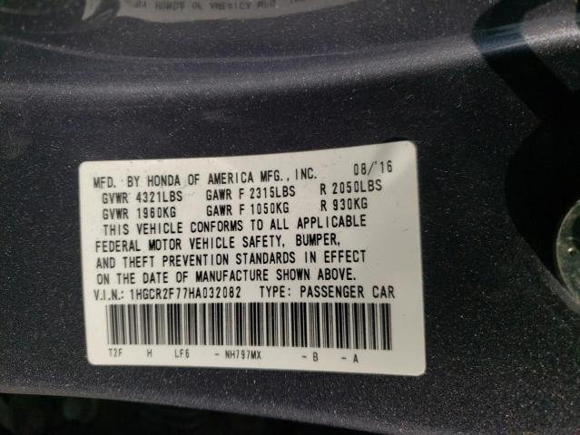 2017 HONDA ACCORD EX 1HGCR2F77HA032082
