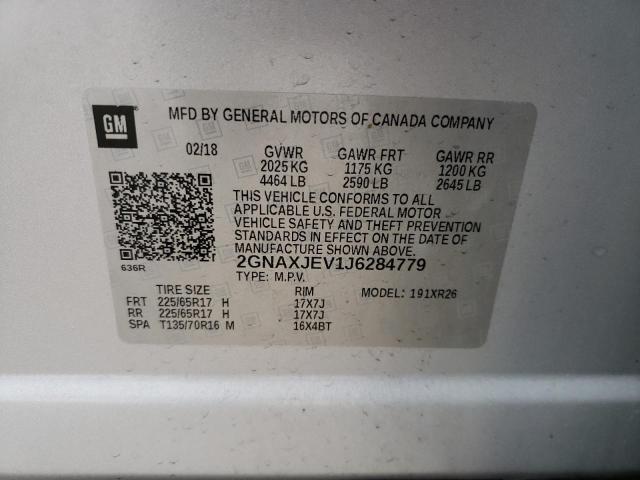 2GNAXJEV1J6284779 Chevrolet Equinox