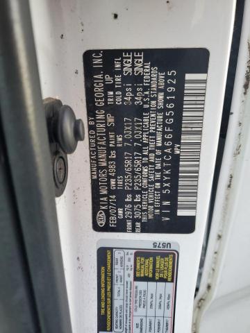 5XYKTCA66FG561925 KIA SORENTO LX