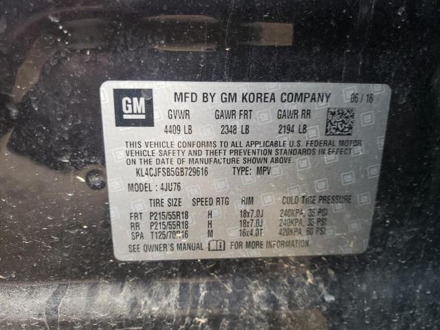 2016 BUICK ENCORE CON - KL4CJFSB5GB729616