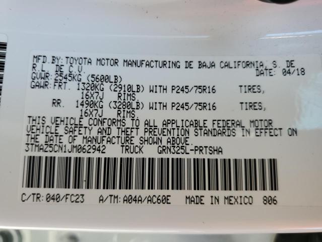 2018 TOYOTA TACOMA DOU 3TMAZ5CN1JM062942