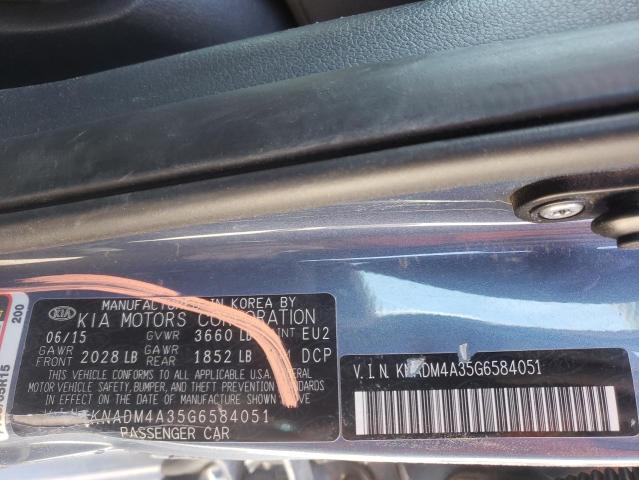 KNADM4A35G6584051 KIA RIO LX