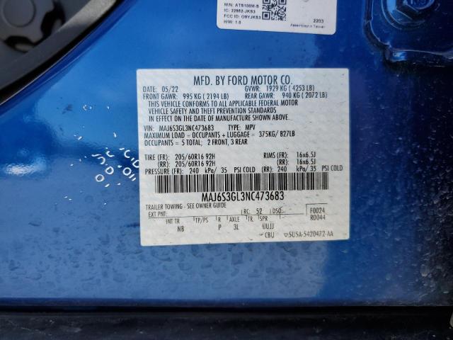 2022 FORD ECOSPORT S - MAJ6S3GL3NC473683