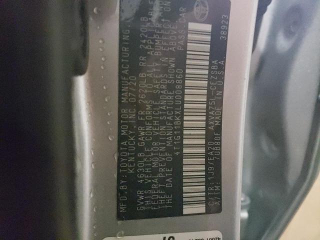 2020 TOYOTA CAMRY SE 4T1G11BKXLU008860