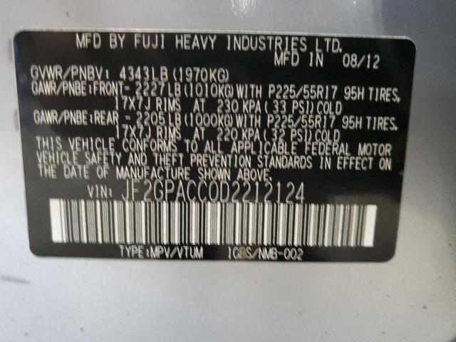 JF2GPACC0D2212124 Subaru Xv Crosstrek 2.0 Premium