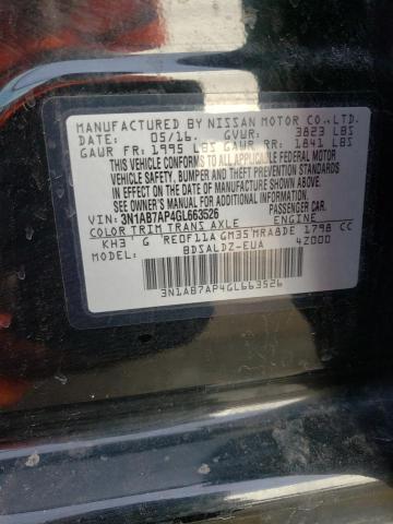 2016 NISSAN SENTRA S 3N1AB7AP4GL663526