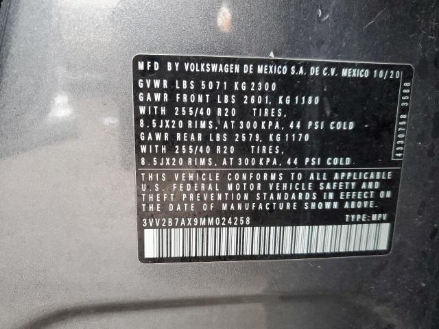 2021 VOLKSWAGEN TIGUAN SE - 3VV2B7AX9MM024258