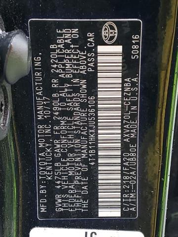 2018 TOYOTA CAMRY L - 4T1B11HKXJU536106