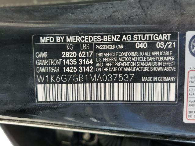 2021 MERCEDES-BENZ S 580 4MAT - W1K6G7GB1MA037537