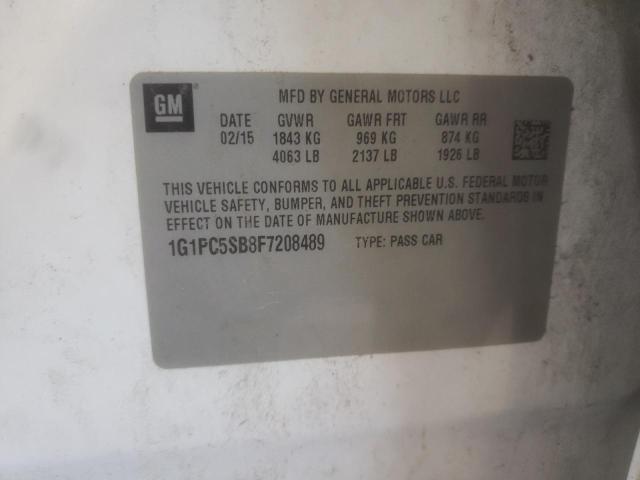 2015 CHEVROLET CRUZE LT 1G1PC5SB8F7208489