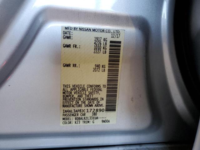 2018 NISSAN ALTIMA 2.5 1N4AL3AP8JC172890