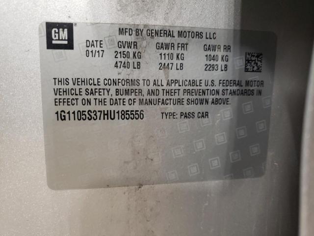2017 CHEVROLET IMPALA LT - 1G1105S37HU185556