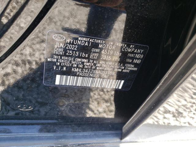 2022 HYUNDAI SONATA HYB KMHL34JJXNA053188