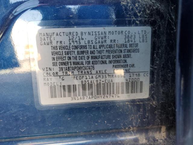 2017 NISSAN SENTRA S 3N1AB7AP0HY247476