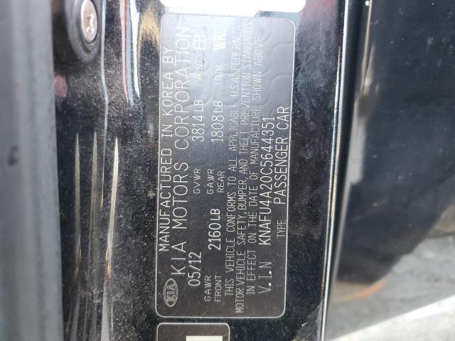 KNAFU4A20C5644351 KIA FORTE EX