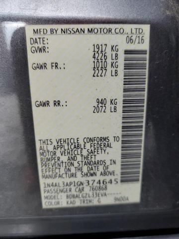1N4AL3AP1GN374645 Nissan ALTIMA 2.5