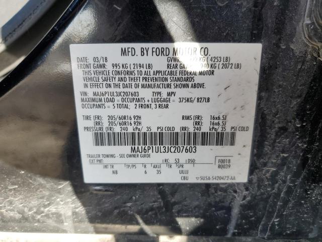 2018 FORD ECOSPORT S MAJ6P1UL3JC207603