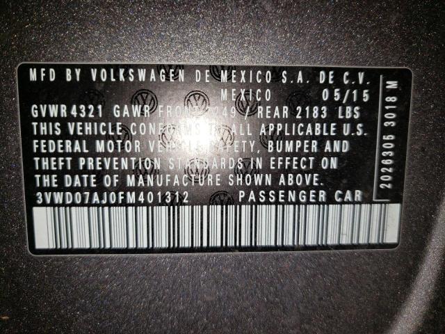 2015 VOLKSWAGEN JETTA SE - 3VWD07AJ0FM401312