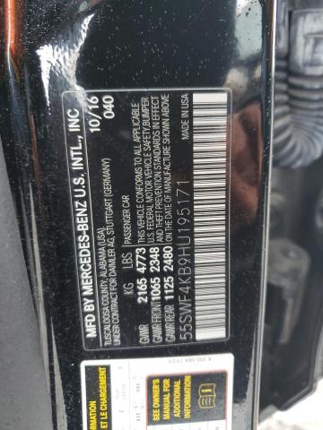 2017 MERCEDES-BENZ C 300 4MAT 55SWF4KB9HU195171