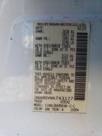 2019 NISSAN FRONTIER S 1N6AD0EV4KN743177
