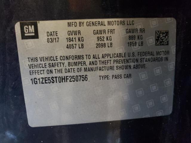 2017 CHEVROLET MALIBU LT 1G1ZE5ST0HF250756