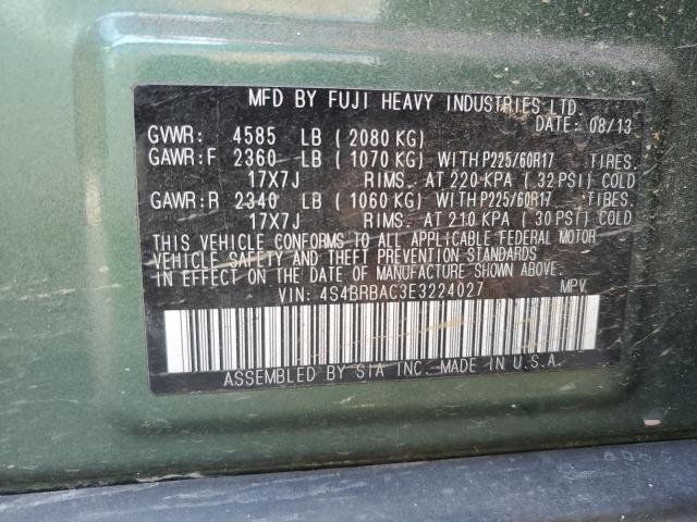 4S4BRBAC3E3224027 Subaru Outback 2.5i