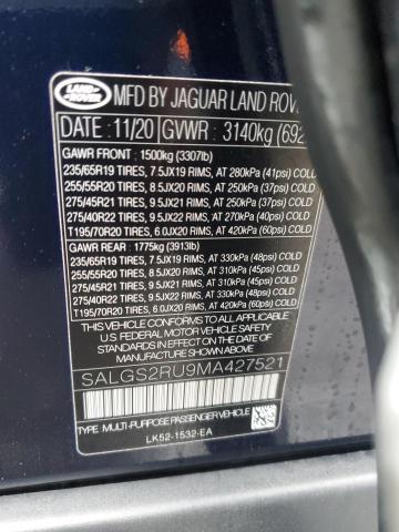 SALGS2RU9MA427521 Land Rover RANGEROVER