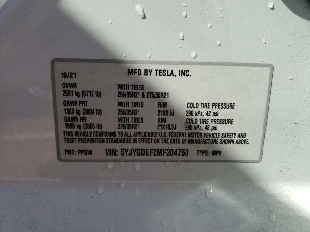 5YJYGDEF2MF304750 Tesla Model Y