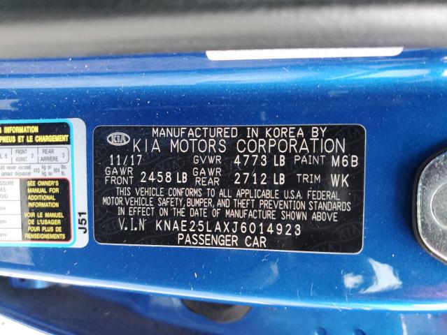 2018 KIA STINGER PR KNAE25LAXJ6014923